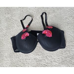 DREAMWEAR BRA Red floral size 42C Plus Lingerie Love your curves Rn#90410